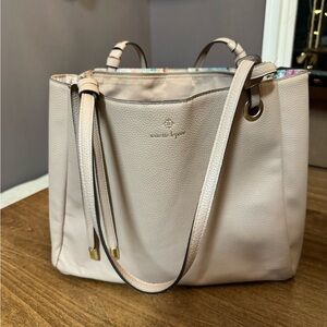 Nanette Lepore Light Pink Leather Tote